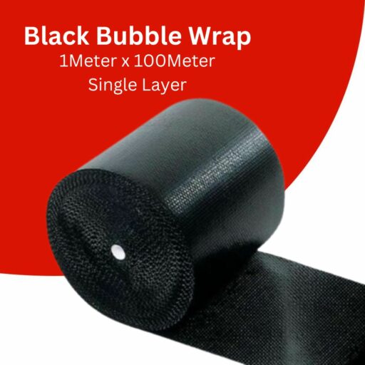 Black Bubble Wrap 1meter width x 100meter long - Single Layer